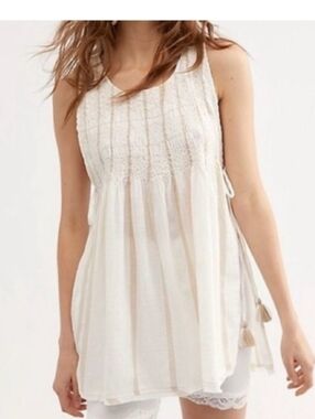 Free People Obey Posey Sandy Stripe Tie Tank Size Xs